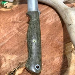 BARK RIVER KNIVES Bark River Gunny CPM 3V Knife W/ Green Canvas Micarta - Red Liners - Mosaic Pins 12 BARK RIVER KNIVES Bark River Gunny CPM 3V Knife W/ Green Canvas Micarta - Red Liners - Mosaic Pins