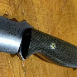 BARK RIVER KNIVES Bark River Gunny CPM 3V Knife W/ Green Canvas Micarta - Red Liners - Mosaic Pins 14 BARK RIVER KNIVES Bark River Gunny CPM 3V Knife W/ Green Canvas Micarta - Red Liners - Mosaic Pins