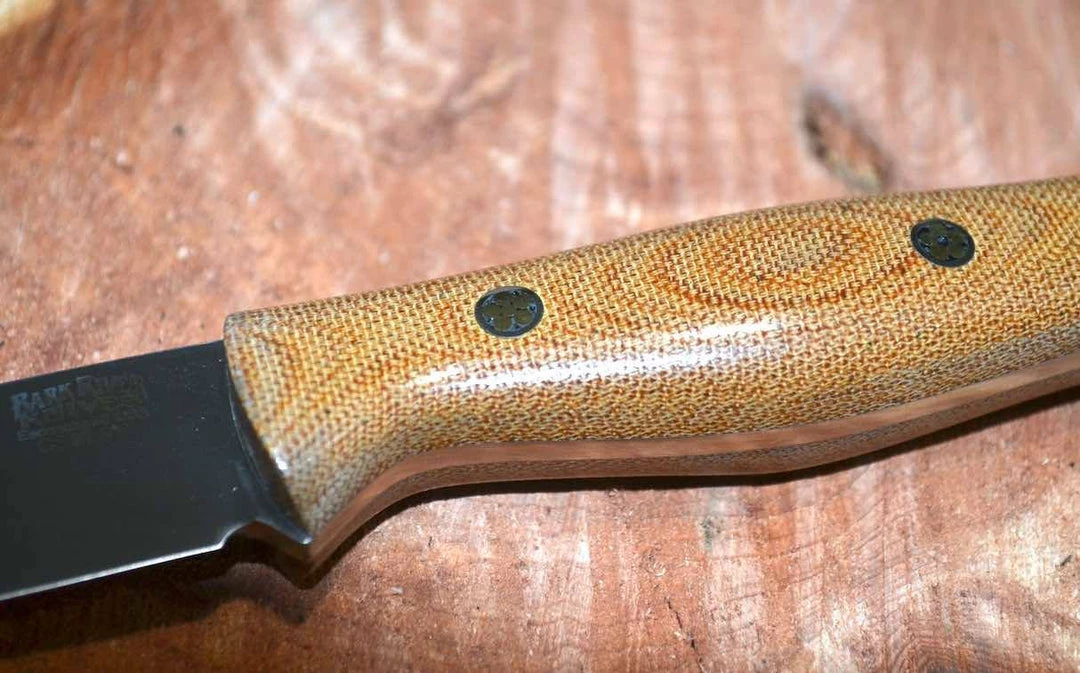 BARK RIVER KNIVES Bark River Gunny Hunter LT CPM 3V Knife Micarta W/ Mosaic Pins (USA) 4 BARK RIVER KNIVES Bark River Gunny Hunter LT CPM 3V Knife Micarta W/ Mosaic Pins (USA)