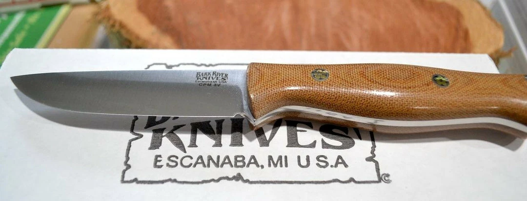 BARK RIVER KNIVES Bark River Gunny Hunter LT CPM 3V Knife Micarta W/ Mosaic Pins (USA) 6 BARK RIVER KNIVES Bark River Gunny Hunter LT CPM 3V Knife Micarta W/ Mosaic Pins (USA)