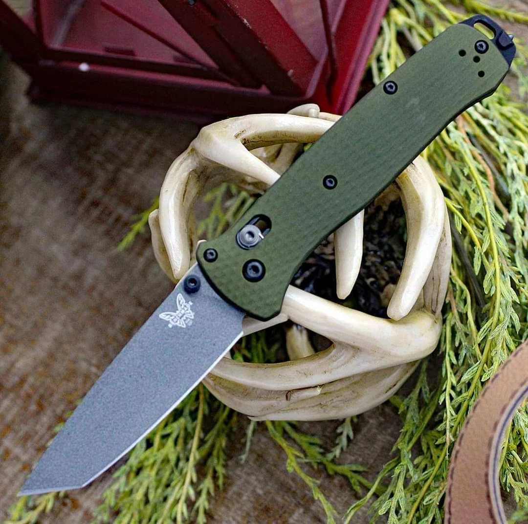 Benchmade 537GY-1 Bailout Knife Green Aluminum Knife 3.4" (USA) 13 Benchmade 537GY-1 Bailout Knife Green Aluminum Knife 3.4" (USA)