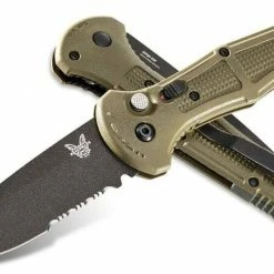 Benchmade Claymore Auto Folding Knife 9070SBK-1 CPM-D2 Ranger Green Grivory Handles