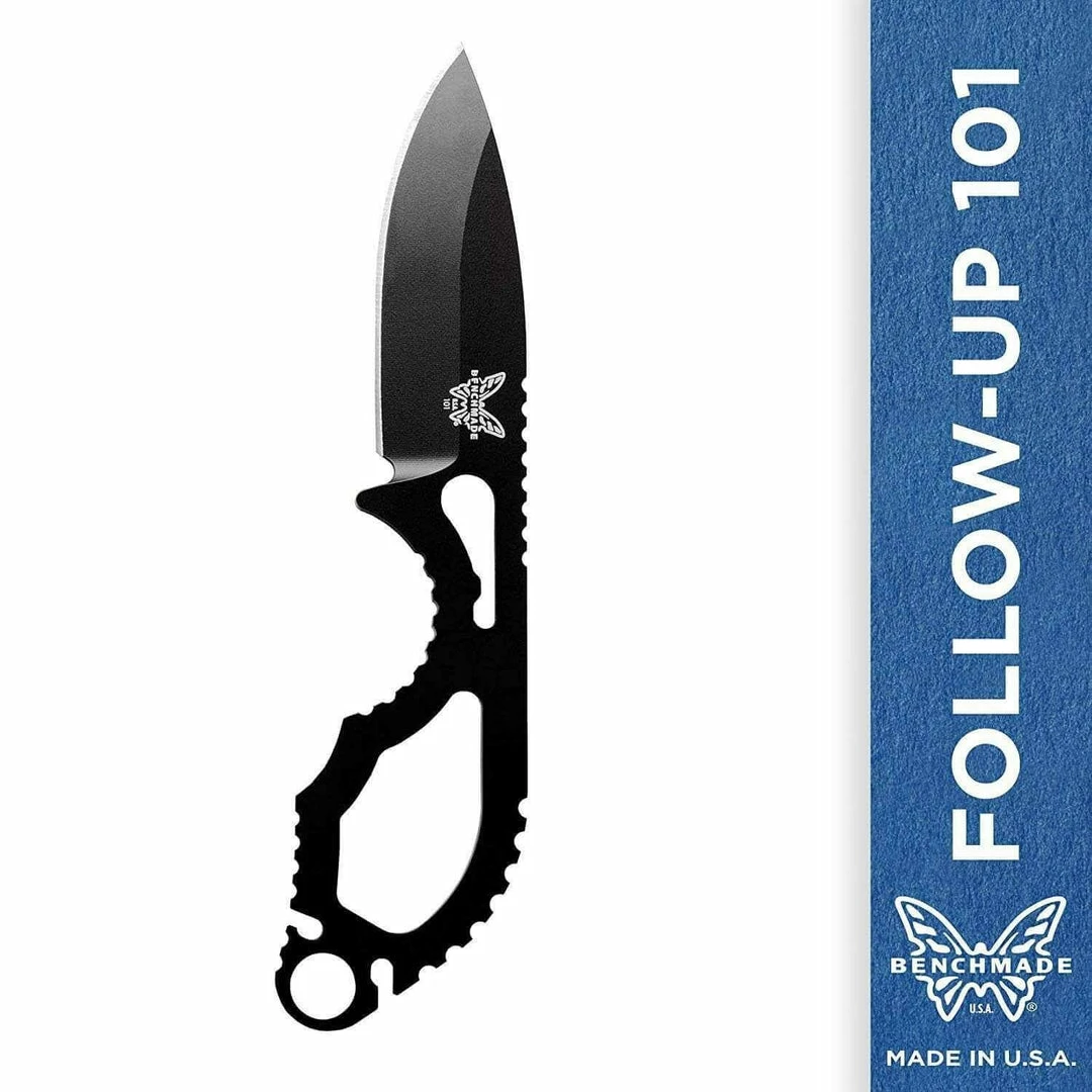 Benchmade Follow-Up Fixed Blade Black (2.6") 101BK 3 Benchmade Follow-Up Fixed Blade Black (2.6") 101BK