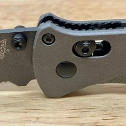 Benchmade Semi-Custom Bailout Knife Titanium Handles (3.4" Gray)