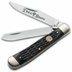Boker 110733 Trapper Pocket Knife 4.25" Black Jigged Bone