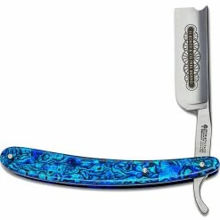 Boker 140557 Blue Shell Straight Razor 7/8" Carbon Steel