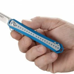 CRKT 6710 Stickler Assisted Flipper Knife 3.38" Sandvik 12C27, Blue & Silver 17 CRKT 6710 Stickler Assisted Flipper Knife 3.38