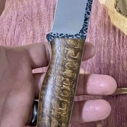 Fiddleback Forge Bushcrafter 4" Blade W/ Curly Ash Handles 10 Fiddleback Forge Bushcrafter 4