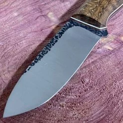 Fiddleback Forge Bushcrafter 4" Blade W/ Curly Ash Handles 12 Fiddleback Forge Bushcrafter 4
