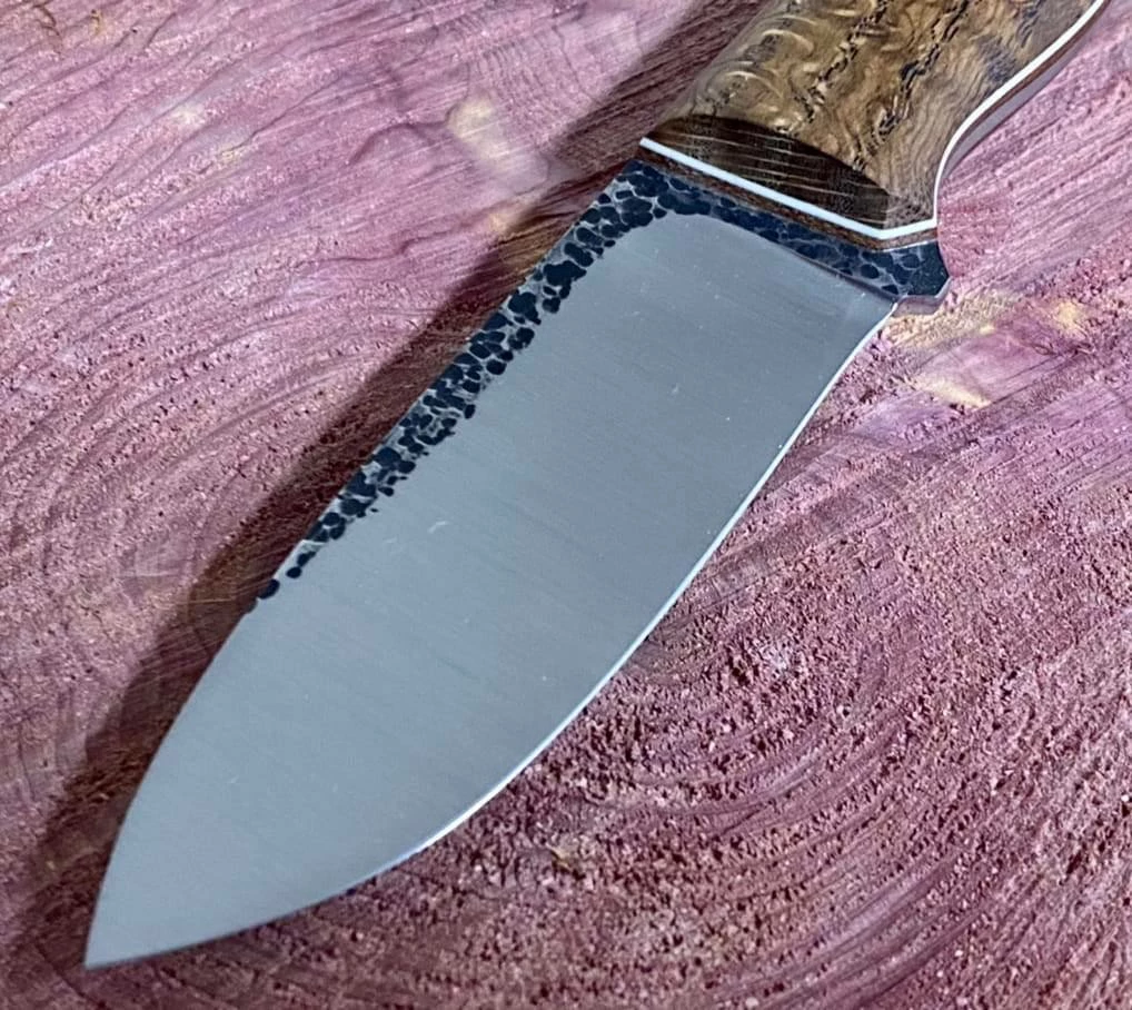 Fiddleback Forge Bushcrafter 4" Blade W/ Curly Ash Handles 7 Fiddleback Forge Bushcrafter 4" Blade W/ Curly Ash Handles