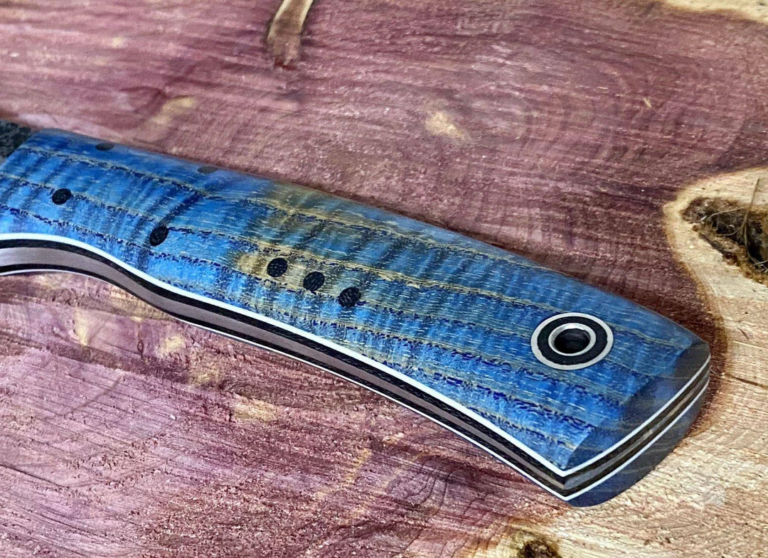 Fiddleback Forge Camp Muk Knife W/ Curly Ash Handles 4 Fiddleback Forge Camp Muk Knife W/ Curly Ash Handles