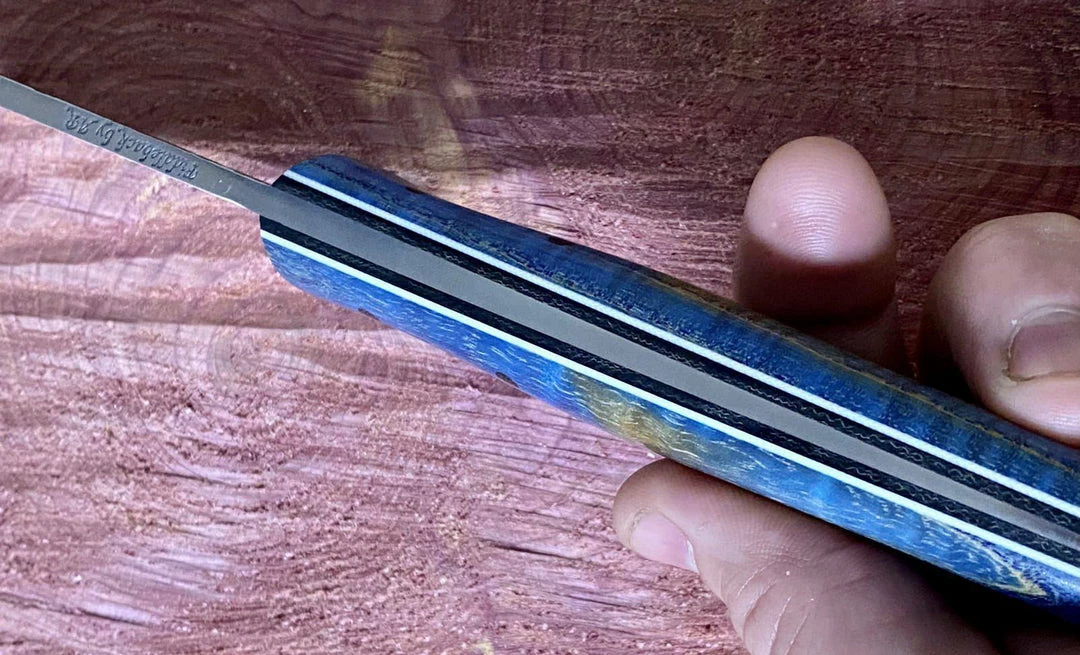 Fiddleback Forge Camp Muk Knife W/ Curly Ash Handles 5 Fiddleback Forge Camp Muk Knife W/ Curly Ash Handles