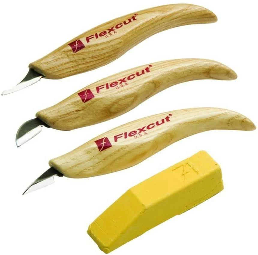 Flexcut KN400 Detail 3 Piece Carving Knife Set W/ Compound 4 Flexcut KN400 Detail 3 Piece Carving Knife Set W/ Compound