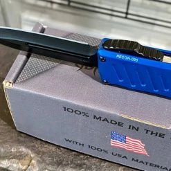 Guardian Tactical Recon-035 94131 D/E Auto Blue Black Tactical Knife (3.25