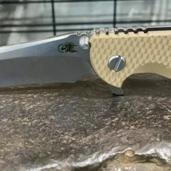 RICK HINDERER All Knife Brands Hinderer XM-18 3.5″ Recurve Stonewash FDE G10