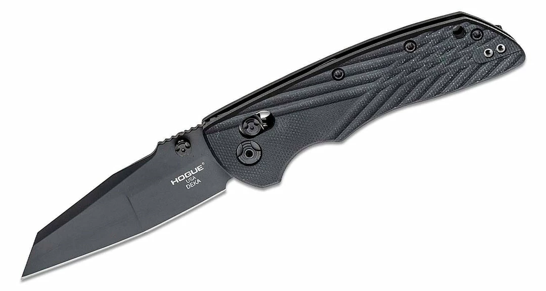 NORTH RIVER OUTDOORS Hogue 24266 Deka Folding Knife 3.25" CPM-20CV Black Wharncliffe G10 3 NORTH RIVER OUTDOORS Hogue 24266 Deka Folding Knife 3.25" CPM-20CV Black Wharncliffe G10