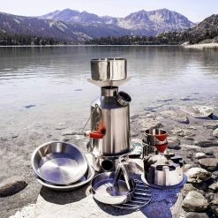 Kelly Kettle Scout Kit 41 Oz Stainless Camp Kettle W/ Stove For Fishing, Hunting, Hiking