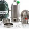 Water Filtration Kelly Kettle Ultimate Base Camp Kit 54 Oz Large Stainless Camp Kettle W/ Stove For Fishing, Hunting, Hiking
