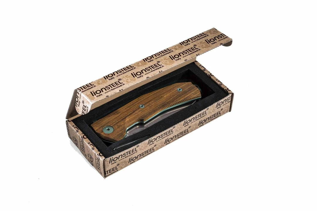 LionSteel KUR Flipper Knife - Santos Wood Handles (Italy) 7 LionSteel KUR Flipper Knife - Santos Wood Handles (Italy)