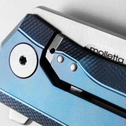LionSteel MT01 BL Myto Flipper Knife 3.27" M390 , Blue Titanium Handles LionSteel Knives 9 LionSteel MT01 BL Myto Flipper Knife 3.27
