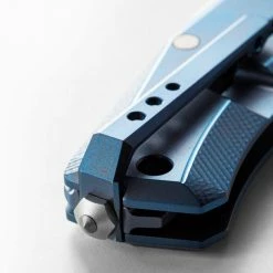 LionSteel MT01 BL Myto Flipper Knife 3.27" M390 , Blue Titanium Handles LionSteel Knives 10 LionSteel MT01 BL Myto Flipper Knife 3.27