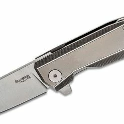 LionSteel Knives LionSteel Myto Knife 3.27" M390, Gray Titanium Handles
