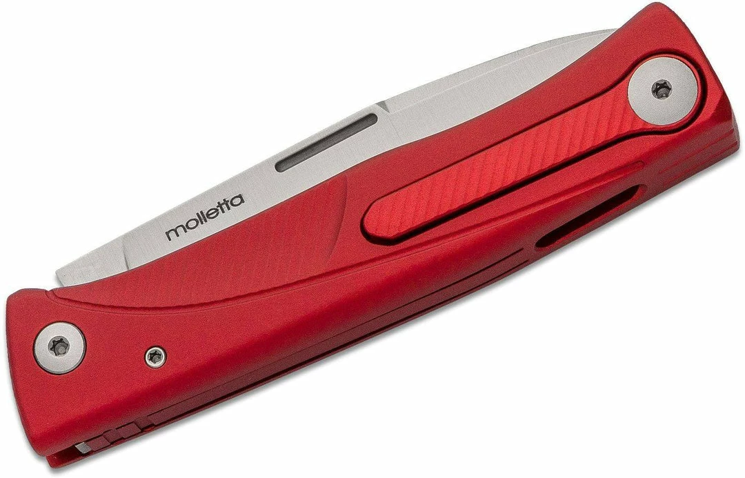 LionSteel Knives LionSteel Thrill Slipjoint Folding Knife 3.15" M390 Satin Blade, Red 5 LionSteel Knives LionSteel Thrill Slipjoint Folding Knife 3.15" M390 Satin Blade, Red