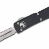 Microtech 122-11 Ultratech D/E - Black Handle - Stonewash Blade - Partially Serrated