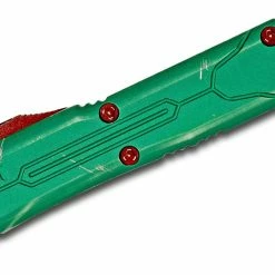 All Knife Brands Microtech 123-10BH Special Bounty Hunter Ultratech Auto OTF Knife 3.46" Tanto, Green Apocalyptic Aluminum Handle 8 All Knife Brands Microtech 123-10BH Special Bounty Hunter Ultratech Auto OTF Knife 3.46