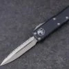 Microtech 232-6 UTX-85 D/E Black Handle Serration Satin Blade 1 Microtech 232-6 UTX-85 D/E Black Handle Serration Satin Blade