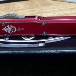 All Knife Brands Microtech Ultratech Hellhound Signature 119-10 - Distressed Red Knife 12 All Knife Brands Microtech Ultratech Hellhound Signature 119-10 - Distressed Red Knife