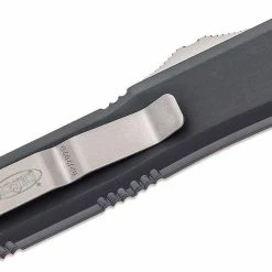 Microtech UTX-85 S/E Black Handle Stonewashed Blade 231-10