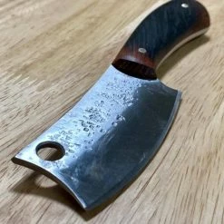 NICHOLAS NICHOLS Limited Edition Knives Nic Nichols Mini Cleaver Makers Mark Bourbon Handles Limited Edition