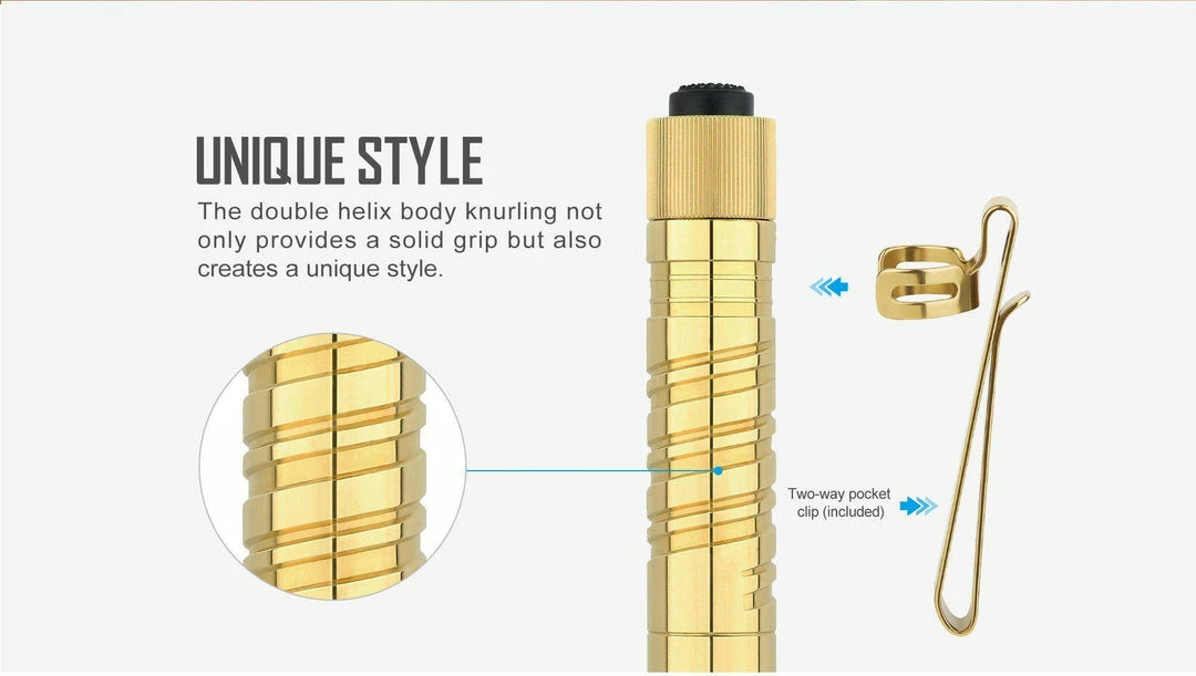 Olight I3T EOS Brass Flashlight (Limited Edition) 6 Olight I3T EOS Brass Flashlight (Limited Edition)