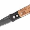 PROTECH KNIVES All Knife Brands Pro-Tech 707 Godson Auto Folding Knife 3.15" Black Handles W/ Maple Burl Inlays 1 PROTECH KNIVES All Knife Brands Pro-Tech 707 Godson Auto Folding Knife 3.15" Black Handles W/ Maple Burl Inlays