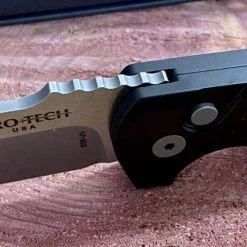 PROTECH KNIVES Pro-Tech Rockeye Auto Black Handle, Stonewash S35VN Blade LG301 14 PROTECH KNIVES Pro-Tech Rockeye Auto Black Handle, Stonewash S35VN Blade LG301