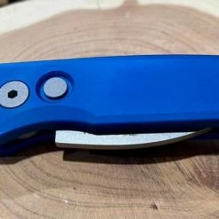 PROTECH KNIVES Pro-Tech Runt 5 Blue Handle Stonewash Wharncliffe 20-CV (R5101-Blue) All Knife Brands