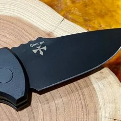 All Knife Brands Protech Knives Les George SBR Black DLC LG403