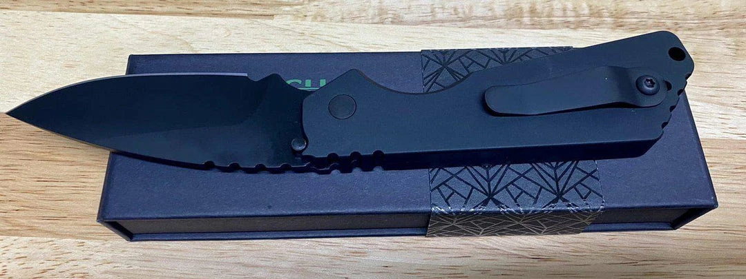 PROTECH KNIVES Protech Strider SnG Auto 2403-OP Operator Black W/Tritium Button All Knife Brands 6 PROTECH KNIVES Protech Strider SnG Auto 2403-OP Operator Black W/Tritium Button All Knife Brands