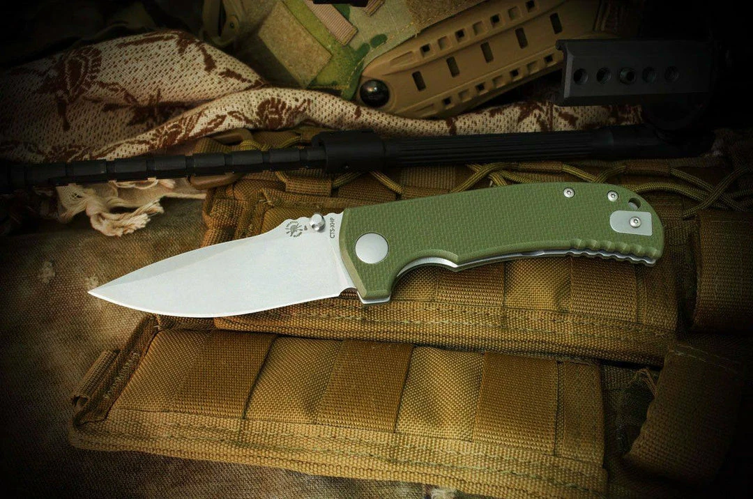 SPARTAN BLADES Spartan Field Grade Les George Astor SFBL8CR Folding Knife 3.625" CTS-XHP OD 7 SPARTAN BLADES Spartan Field Grade Les George Astor SFBL8CR Folding Knife 3.625" CTS-XHP OD