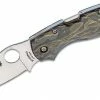 Spyderco Chaparral Knife 2.8" CTS XHP Satin Plain Blade, Raffir Noble Handles Spyderco Knives