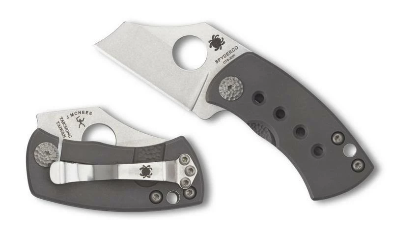 Spyderco McBee Folding Knife With 1.52" CTS XHP Stainless Steel Blade And Premium Titanium Handle - PlainEdge - Spyderco Knives 3 Spyderco McBee Folding Knife With 1.52" CTS XHP Stainless Steel Blade And Premium Titanium Handle - PlainEdge - Spyderco Knives