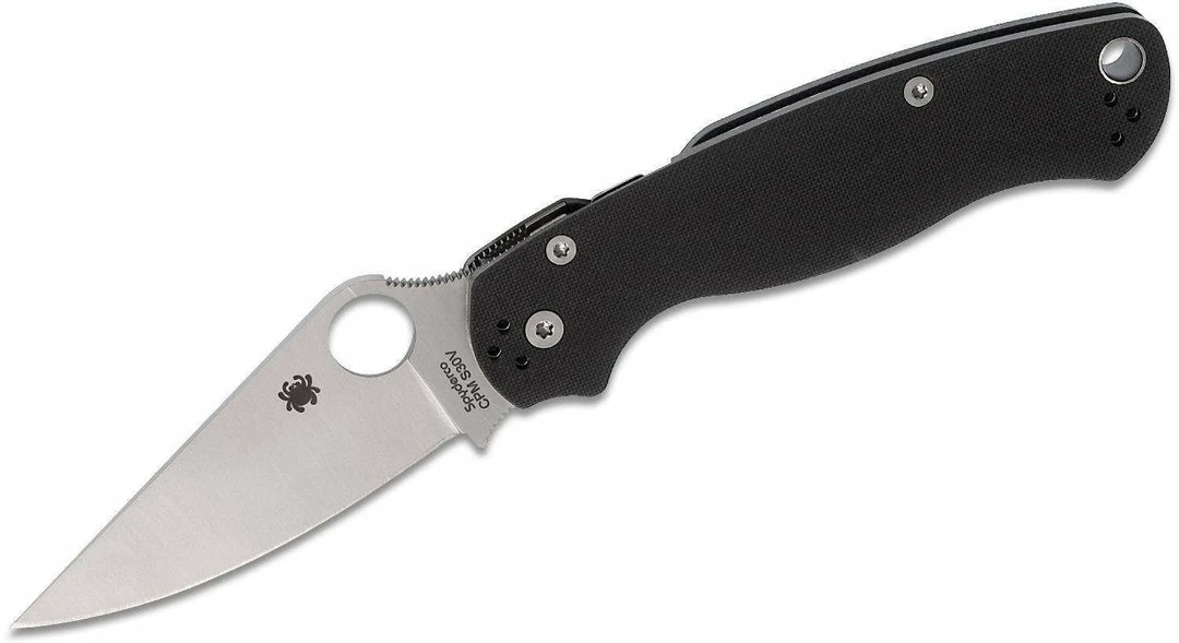 Spyderco Knives Spyderco Paramilitary 2 C81GP2 Knife 3.42" S45V Blade, Black G10 Handles 3 Spyderco Knives Spyderco Paramilitary 2 C81GP2 Knife 3.42" S45V Blade, Black G10 Handles