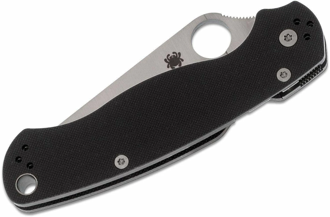 Spyderco Knives Spyderco Paramilitary 2 C81GP2 Knife 3.42" S45V Blade, Black G10 Handles 4 Spyderco Knives Spyderco Paramilitary 2 C81GP2 Knife 3.42" S45V Blade, Black G10 Handles