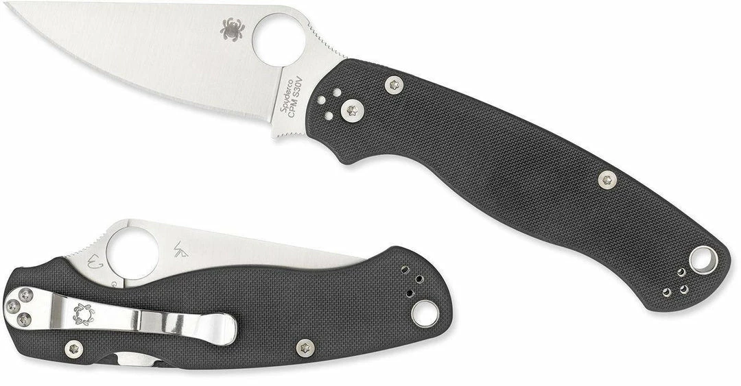 Spyderco Knives Spyderco Paramilitary 2 C81GP2 Knife 3.42" S45V Blade, Black G10 Handles 6 Spyderco Knives Spyderco Paramilitary 2 C81GP2 Knife 3.42" S45V Blade, Black G10 Handles