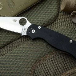 Spyderco Knives Spyderco Paramilitary 2 C81GP2 Knife 3.42" S45V Blade, Black G10 Handles 13 Spyderco Knives Spyderco Paramilitary 2 C81GP2 Knife 3.42