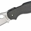 Spyderco Sage 5 Folding Knife 3.03" S30V Satin Plain Blade, Carbon Fiber - C123CFPCL Spyderco Knives