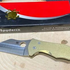 Spyderco Knives Spyderco Yojimbo 2 Custom Folding Knife 3.2" S30V Titanium Handles