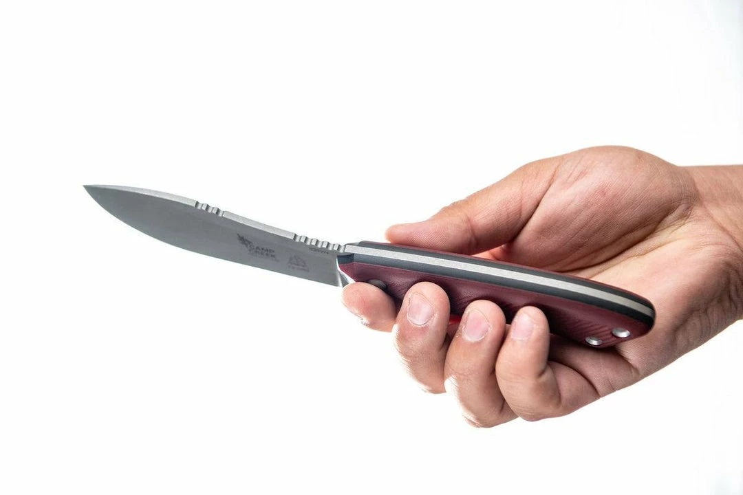 TOPS KNIVES All Knife Brands TOPS CPCKFE-01 Camp Creek Fire Edition Tumbled S35VN Red Black G10 Fixed Blade 14 TOPS KNIVES All Knife Brands TOPS CPCKFE-01 Camp Creek Fire Edition Tumbled S35VN Red Black G10 Fixed Blade