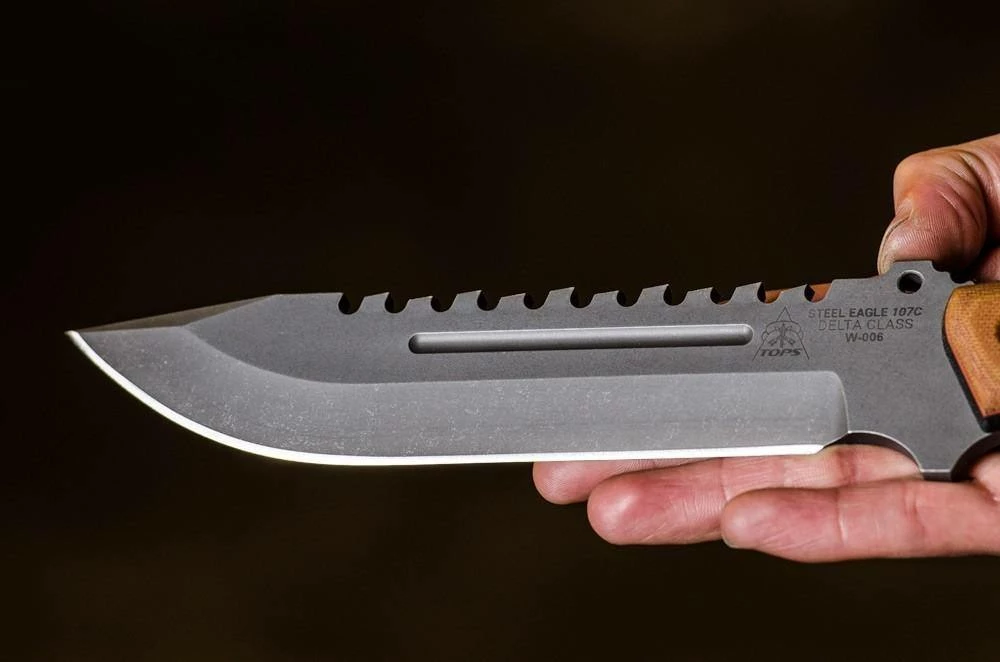 TOPS KNIVES TOPS Steel Eagle 107C Delta Class Knife (Drop Point) USA All Knife Brands 6 TOPS KNIVES TOPS Steel Eagle 107C Delta Class Knife (Drop Point) USA All Knife Brands